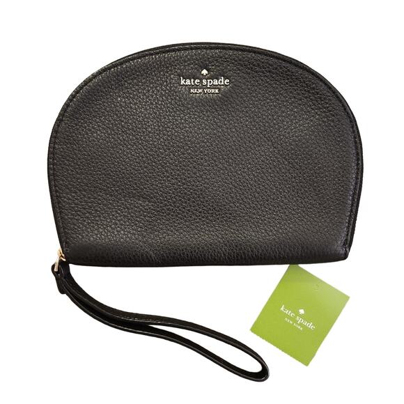 NWT Kate Spade Jackson Half Moon Wristlet Black - Picture 2 of 6